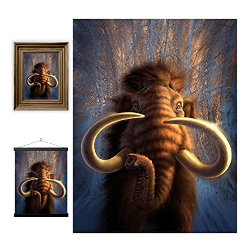 3D LiveLife Linsenförmige Wandkunst Drucke - Mammut von Deluxebase. Ungerahmtes 3D Jura Poster. Perfekter Wandfüller. Original kunstwerk lizenziert von bekannt künstler, Jerry LoFaro von 3D LiveLife