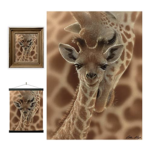 3D LiveLife Linsenförmige Wandkunst Drucke - Neugeborenes von Deluxebase. Ungerahmtes 3D Giraffe Poster. Perfekter Wandfüller. Original kunstwerk lizenziert von bekannt künstler, Collin Bogle von 3D LiveLife