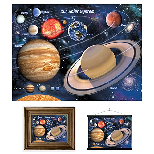 3D LiveLife Linsenförmige Wandkunst Drucke - Unser Sonnensystem von Deluxebase. Ungerahmtes 3D Weltall Poster. Perfekter Wandfüller. Original kunstwerk lizenziert von bekannt künstler, David Penfound von 3D LiveLife