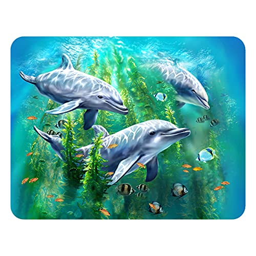 3D LiveLife Magnet - Delphin Seetang von Deluxebase. Linsenförmige 3D Ozean Kühlschrankmagnet. Dekoration für Kinder und Erwachsene mit Kunstwerk lizenziert von bekannt Künstler, Tami Alba von 3D LiveLife