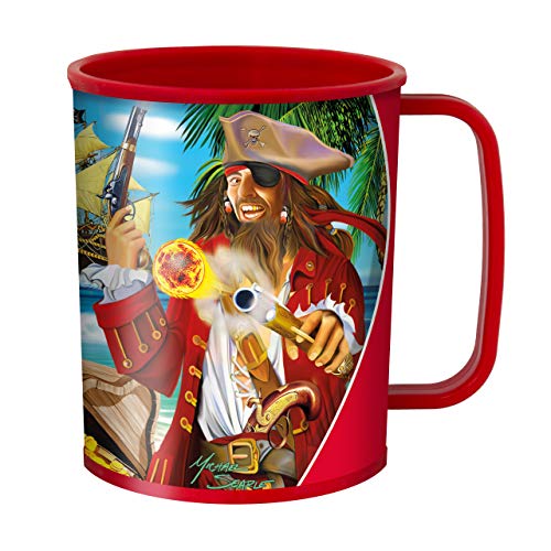 3D Livelife Trinkbecher - Pirateninsel von DeluxeBase. 3D Linsenförmige Neuheit Plastikbecher. 300ml Becher für Kinder mit Original Kunstwerk, lizenziert von bekannt Künstler, Michael Searle von 3D LiveLife