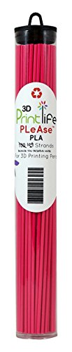 3D Printlife Reines Pla Strands für 3D-Druck-Kugelschreiber, 2,85 mm Durchmesser, 109 Stränge pro Rohr 3D Printlife Reines Pla Strands für 3D-Druck-Kugelschreiber, 2,85 mm Durchmesser, 109 Stränge pro Rohr von 3D Printlife