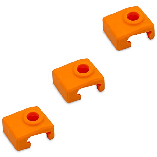 Prusa Mini/Mini+ Heat Block Orange Silicone Sock X by levendig | dsgn [3er-Pack] – Isolieren und schützen Sie Ihren 3D-Drucker Hot End Düse von 3D SOURCERER