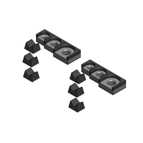3D Tool Trays MagAttach Ratschen-Organizer-Set (3-teiliges Set (2er-Pack), Grau/Schwarz von 3D Tool Trays