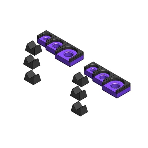 3D Tool Trays MagAttach Ratschen-Organizer-Set (3-teiliges Set (2er-Pack), lila/schwarz von 3D Tool Trays