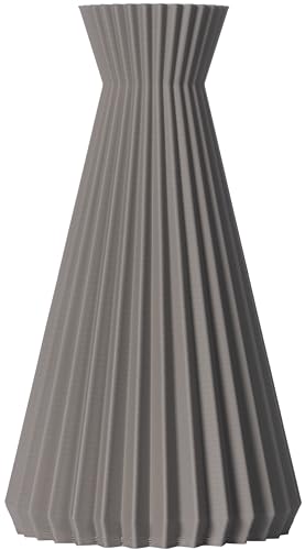 3D Vase Blumenvase/Dekovase Sana 20 cm für Schnitt-/ Trockenblumen | nachhaltig | wasserdicht (Hellgrau) von 3D Vase