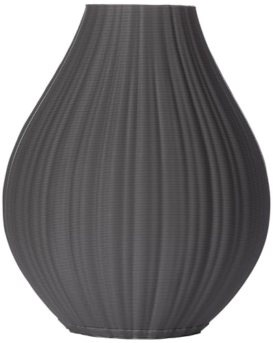 3D Vase Blumenvase/Dekovase Selina 10 cm für Schnitt-/ Trockenblumen | nachhaltig | wasserdicht (Dunkelgrau) von 3D Vase