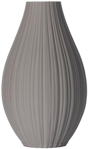 3D Vase Blumenvase/Dekovase Sofia 15 cm für Schnitt-/ Trockenblumen | nachhaltig | wasserdicht (Hellgrau) von 3D Vase