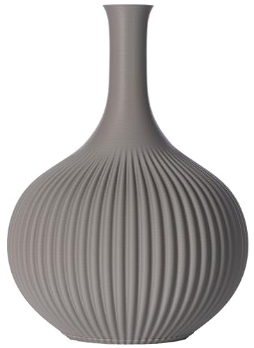 3D Vase Blumenvase/Dekovase Sonja 20 cm für Schnitt-/ Trockenblumen | nachhaltig | wasserdicht (Hellgrau) von 3D Vase