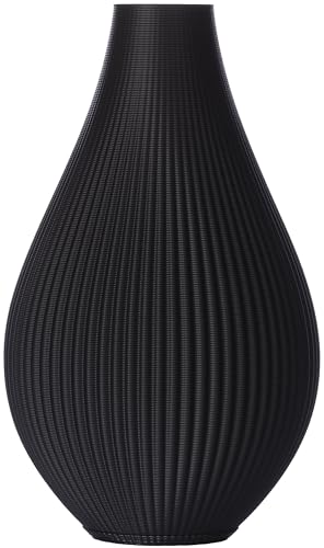 3D Vase Blumenvase/Dekovase Susann 17 cm für Schnitt-/ Trockenblumen | nachhaltig | wasserdicht (Schwarz) von 3D Vase