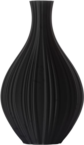 3D Vase Blumenvase Dekovase Alva M 23cm für Schnitt-/ Trockenblumen | nachhaltig | Pampasgras (Schwarz) von 3D Vase