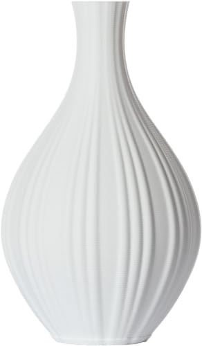 3D Vase Blumenvase Dekovase Alva S 16cm für Schnitt-/ Trockenblumen | nachhaltig | Pampasgras (Weiß) von 3D Vase