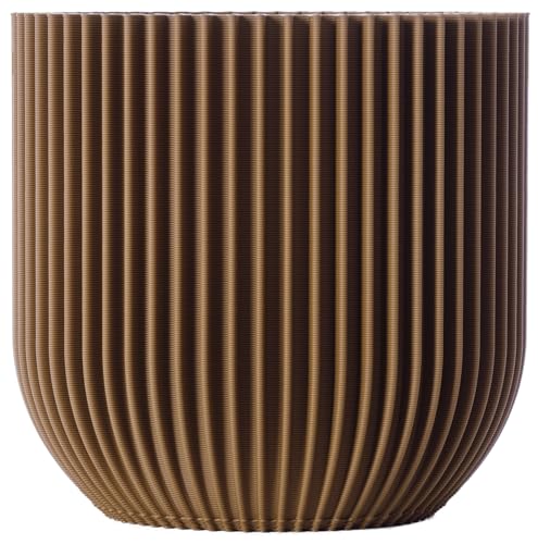 3D Vase Cloe Orchideentopf Kräutertopf Übertopf bruchsicher | nachhaltig | wasserdicht (Braun) von 3D Vase