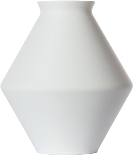 3D Vase Dekovase Alma 20cm Bodenvase Blumenvase Deko Vase Pampasgras Trockenblumen (Weiß) von 3D Vase
