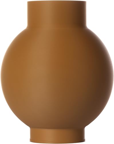 3D Vase Dekovase Almina 20cm Bodenvase Blumenvase Deko Vase Pampasgras Trockenblumen (Braun) von 3D Vase