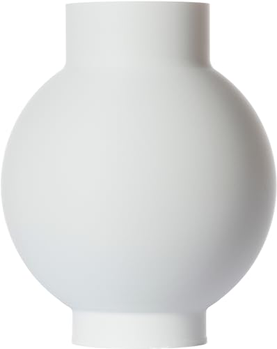 3D Vase Dekovase Almina 20cm Bodenvase Blumenvase Deko Vase Pampasgras Trockenblumen (Weiß) von 3D Vase