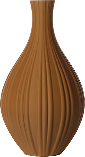 3D Vase Dekovase Alva XL 38cm Bodenvase Deko Vase Pampasgras Trockenblumen (Braun) von 3D Vase