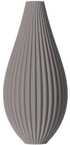 3D Vase Dekovase Sina XL 40cm Bodenvase Vase Pampasgras Trockenblumen Hellgrau von 3D Vase