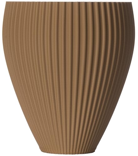 3D Vase Orchideentopf/Übertopf/Kräutertopf Giulia Standard | nachhaltig | wasserdicht (Braun) von 3D Vase
