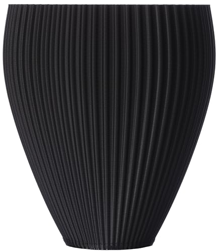 3D Vase Orchideentopf/Übertopf/Kräutertopf Giulia Standard | nachhaltig | wasserdicht (Schwarz) von 3D Vase
