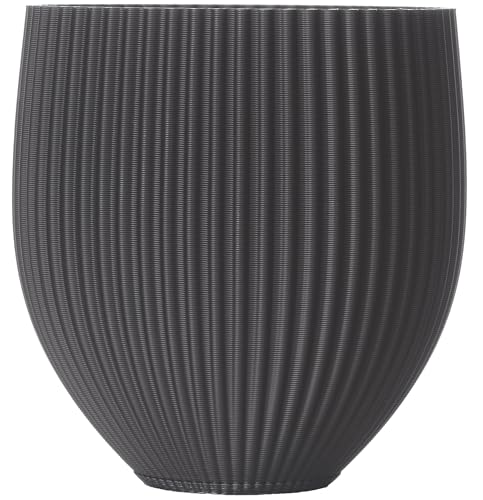 3D Vase Orchideentopf/Übertopf/Kräutertopf Greta Standard | nachhaltig | wasserdicht (Dunkelgrau) von 3D Vase