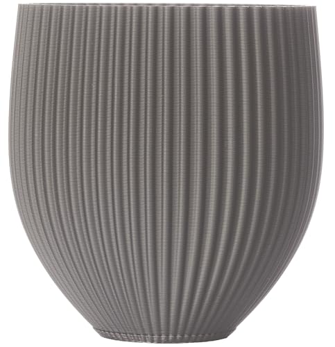 3D Vase Orchideentopf/Übertopf/Kräutertopf Greta Standard | nachhaltig | wasserdicht (Hellgrau) von 3D Vase