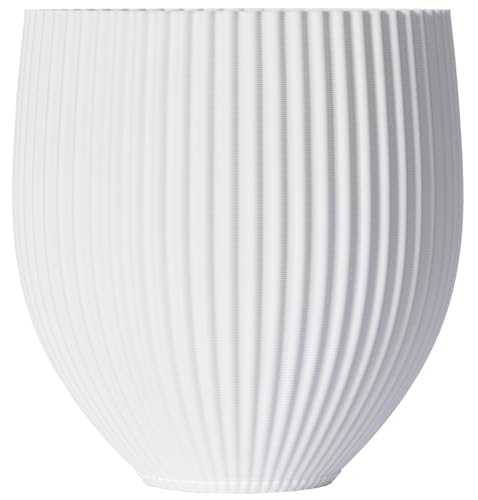 3D Vase Orchideentopf/Übertopf/Kräutertopf Greta Standard | nachhaltig | wasserdicht (Weiß) von 3D Vase