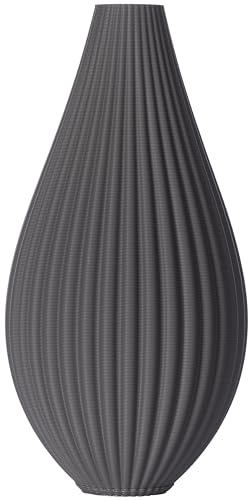 Blumenvase/Dekovase Sina M 20 cm für Schnitt-/ Trockenblumen | nachhaltig | wasserdicht | Pampasgras (Dunkelgrau) von 3D Vase