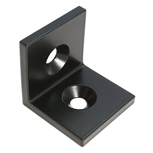 10 x Winkel 40x40x40 B 8,4 Stahl, Stahlwinkel schwarz pulverbeschichtet für Aluminiumprofil Nut 8 von 3D24_eu