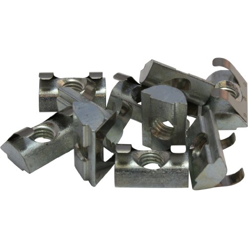 10x Nutenstein Nut 6 - Typ I - M6 mit Steg, Federblech, Stahl verzinkt von 3D24_eu
