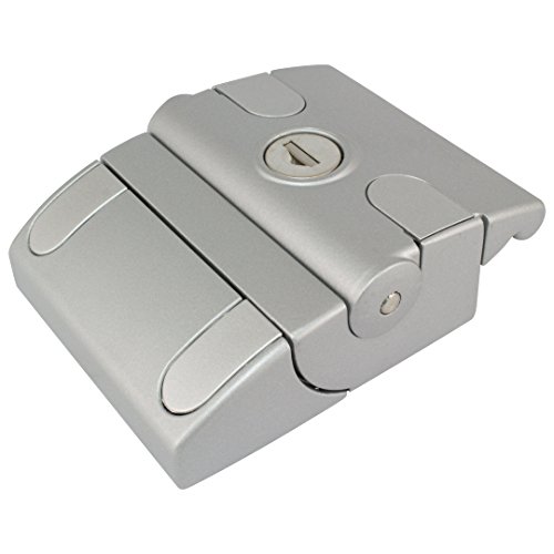 3D24_eu Fallenverschluss Compact Aluminiumlegierung Schloss Sicherheitsschloss Schlüsselsperre Alufarbig von 3D24