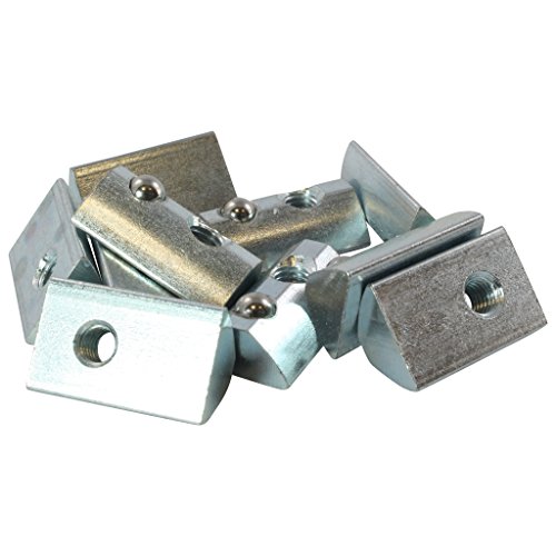 100x Nutenstein 8 St Nut 8 - Typ I - M5 ohne Steg, Federkugel, Stahl verzinkt von 3D24