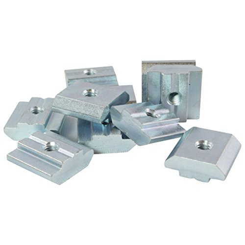 10x Nutenstein Nut 8 - Typ B - M4 mit Steg, schwer, Stahl verzinkt von 3D24