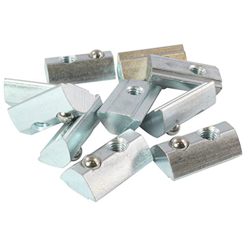 10x Nutenstein V 8 St Nut 8 - Typ I - M8 mit Steg, Federkugel, Stahl verzinkt von 3D24