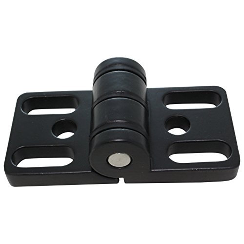 Scharnier 8 40 Zn Zinkdruckguss 40 x 80 mm Nut 8 - Typ I - mit Langlöchern schwarz und Nutfixierung von 3D24