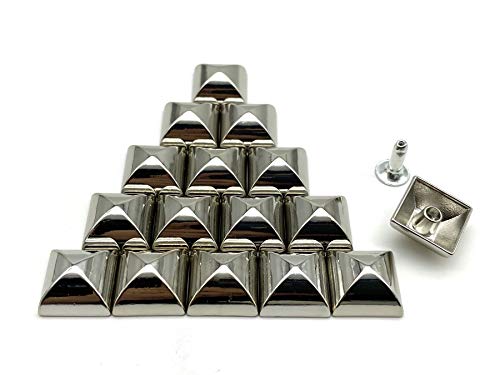 15 mm x 7 mm Zinklegierung Pyramidenniete Geldbörsennieten Spike Nieten Nieten Nieten Leder Nieten für Taschenherstellung Nietenersatz Kleidung Schuhe H143 von 3DANCraftit