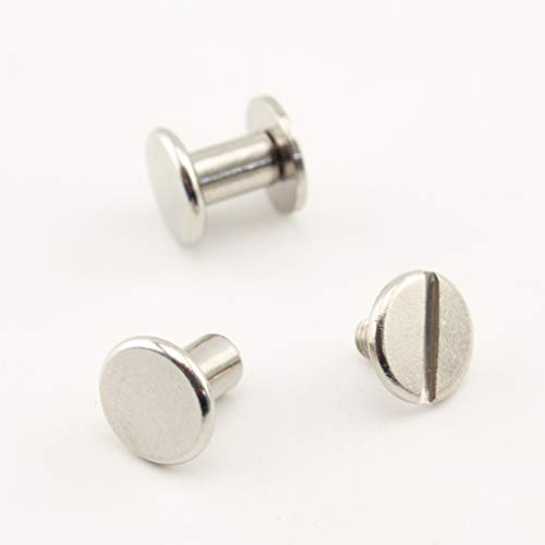 3DANCraftit Chicago-Schrauben aus 9 mm x 6 mm, 25 Sets pro Packung, Zinklegierung, Rundkopf, Vollgewinde, M9 x 6mm von 3DANCraftit