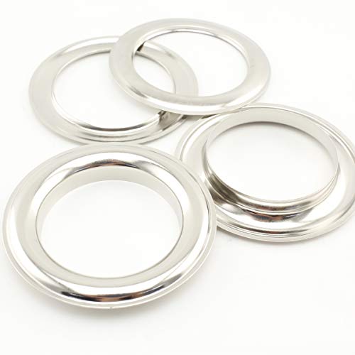 40 mm Eisen Ösen und Unterlegscheiben für Kleidung, Lederhandwerk, Taschen, Handwerk und Kleidung, Ersatz 14 Sets pro Packung silber M150 von 3DANCraftit