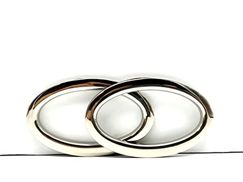 9 cm ovale Metall-Zinklegierung oval ausgeschnittene Handtaschengriffe für die Herstellung von Taschen und Geldbörsen Ersatz ein Paar (2 Stück) pro Loch D47 von 3DANCraftit