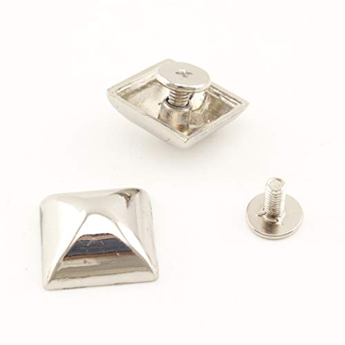 AC51A -Nieten 15 mm x 7 mm Pyramidennieten Geldbörsennieten mit Spikes Nieten Ledernieten für Taschen Ersatz Kleidung Schuhe 20 Sets pro Charge von 3DANCraftit