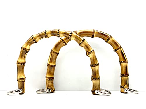 Griffe aus Bambus, Handtaschen-Griffe zur Herstellung von Handtaschen, Geldbörsen, Taschen, als Ersatzgriff, rund und U-förmig, ein Paar (2 Stück) 16.5cm U-Form von 3DANCraftit