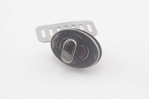 Rotguss, 2,4 cm x 1,7 cm, ovale Form, Zinklegierung, Drehverschluss für Handtaschen, Geldbörsen, Taschen, 1 Set pro Charge E70 von 3DANCraftit