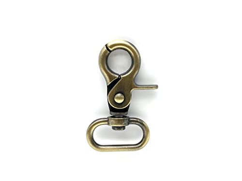 Zink Legierung Karabiner Karabinerhaken für Gurt Handtasche Tasche Schlüssel Ring DIY Craft 1 inch / 25mm Anti bronze J12 von 3DANCraftit