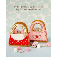 3D Handtaschen-Ausstechformen-Set | Keks - Fondant Tonausstecher Keksausstecher Importstück von 3DCookieCutterShop