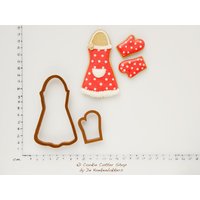 Ausstechformen-Set Mit Schürze Und Ofenhandschuh | Zum Backen Fondant-Ausstechformen Ton-Ausstechformen von 3DCookieCutterShop