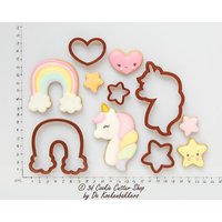 Einhorn-Ausstechformen-Set Einhorn-Ausstechformen-Set von 3DCookieCutterShop