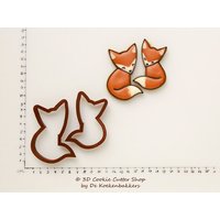 Fuchs-Pärchen-Ausstecher-Set | Keks - Fondant Tonschneider Keksausstecher Stück Importieren von 3DCookieCutterShop