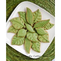 Grünes Blatt-Ausstechformen-Set | Fondant - Ton Keksausstecher Blatt-Keksausstecher Importstück von 3DCookieCutterShop