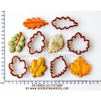 Herbst-Ausstechformen-Set Mit Herbstblättern | Fondant - Ton Keksausstecher Importstück von 3DCookieCutterShop