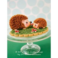 Igel-Mutter & Baby-Ausstechformen-Set von 3DCookieCutterShop